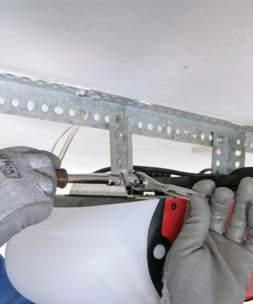 RG-GDO-Replace-Garage-Door-Opener-Drive-Belt-S02-Take-down-the-garage-door-opener